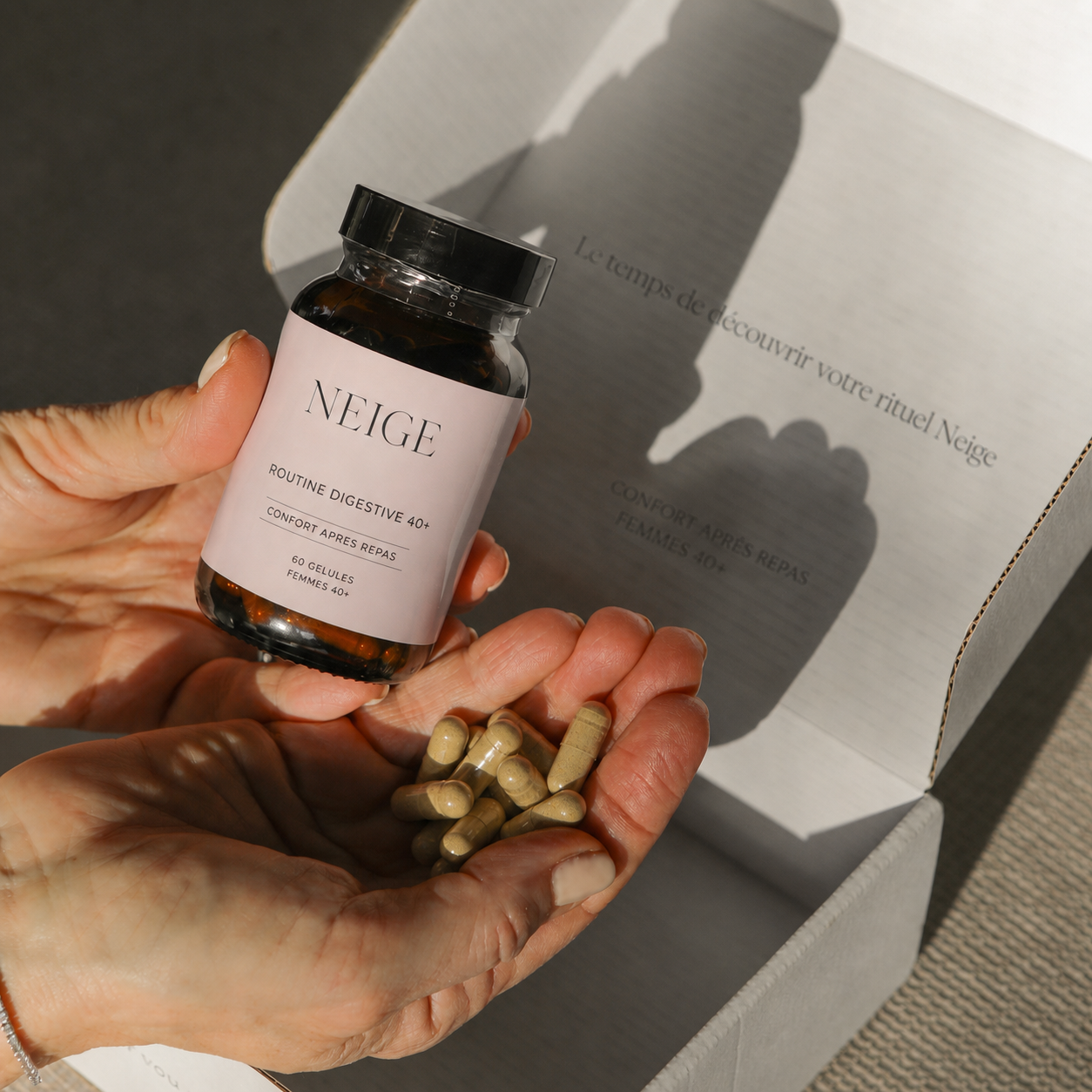Routine capsules et verre d'eau
